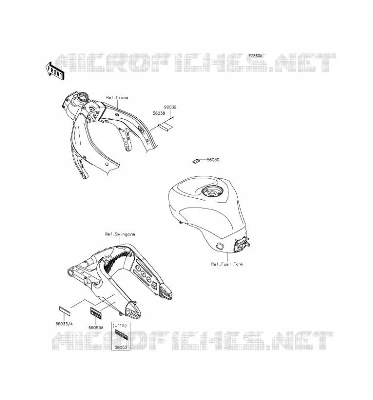 LABELS Kawasaki MOTOS 600 2016 NINJA ZX-6R  ZX600RGF