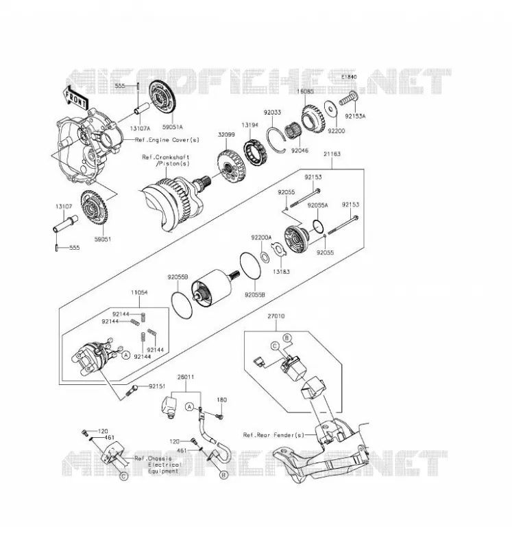 STARTER MOTOR Kawasaki MOTOS 600 2016 NINJA ZX-6R  ZX600RGF