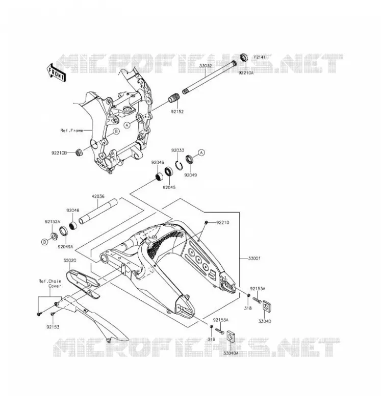 SWINGARM Kawasaki MOTOS 600 2016 NINJA ZX-6R  ZX600RGF