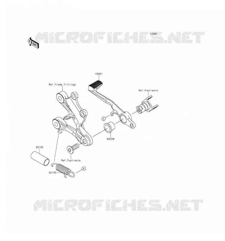BRAKE PEDAL - TORK LINK Kawasaki MOTOS 636 2016 NINJA ZX-6R  ZX636EGF