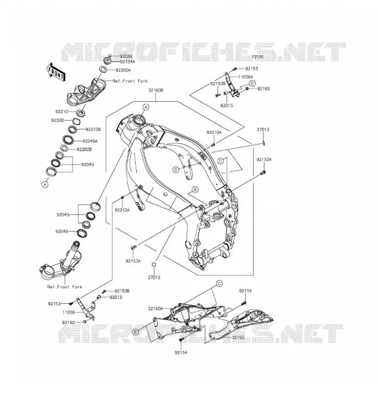 CHASSIS Kawasaki MOTOS 636 2016 NINJA ZX-6R  ZX636EGF
