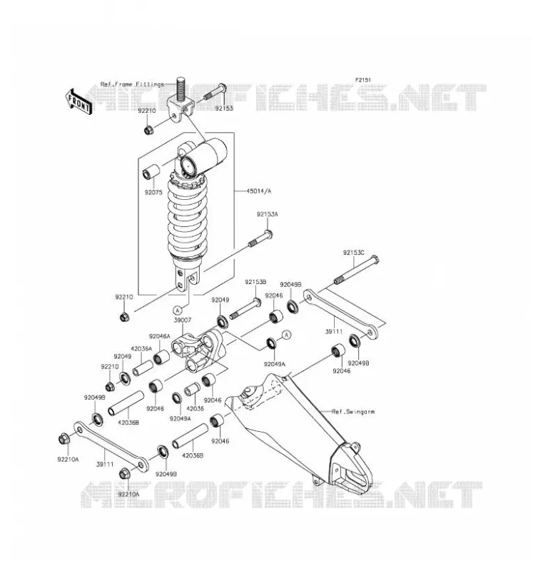 SUSPENSION - SHOCK ABSORBER Kawasaki MOTOS 636 2016 NINJA ZX-6R  ZX636EGF
