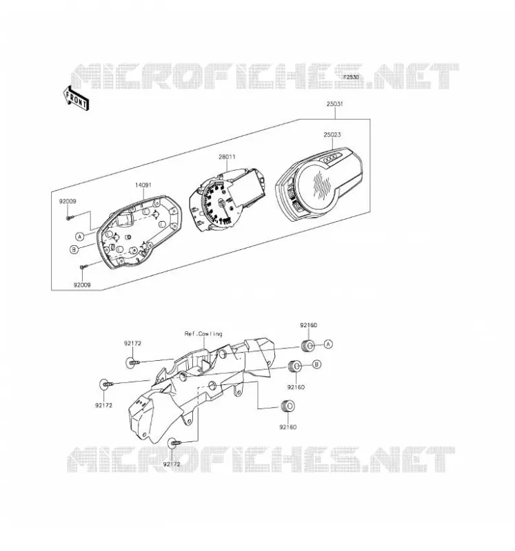 METERS Kawasaki MOTOS 636 2016 NINJA ZX-6R  ZX636EGF
