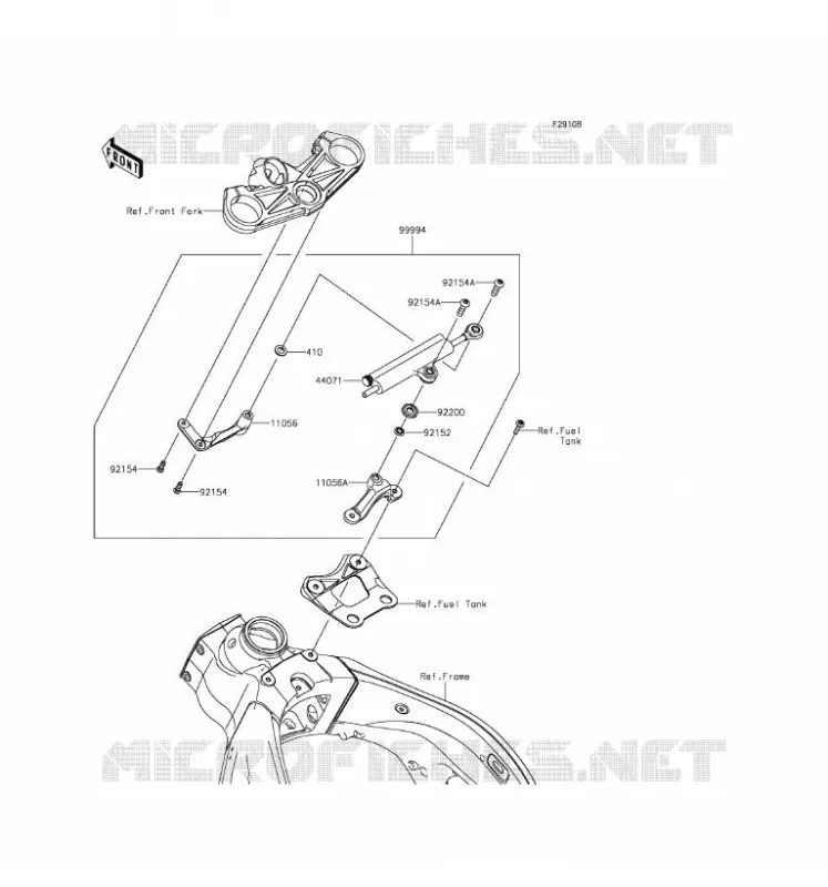 ACCESSORY (AMORTISSEUR DE DIRECTION) Kawasaki MOTOS 636 2016 NINJA ZX-6R  ZX636EGFA