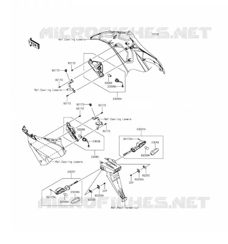 INDICATORS Kawasaki MOTOS 636 2016 NINJA ZX-6R  ZX636EGFA