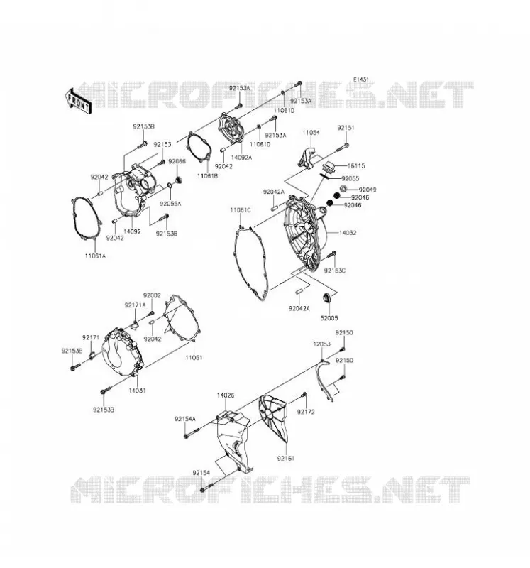 ENGINE COVERS Kawasaki MOTOS 636 2016 NINJA ZX-6R ABS  ZX636FGF