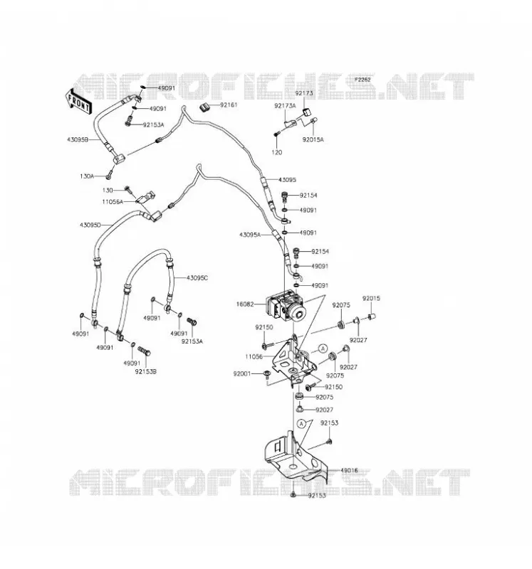 BRAKE PIPE Kawasaki MOTOS 636 2016 NINJA ZX-6R ABS  ZX636FGF