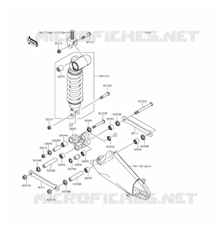 SUSPENSION - SHOCK ABSORBER Kawasaki MOTOS 636 2016 NINJA ZX-6R ABS  ZX636FGF