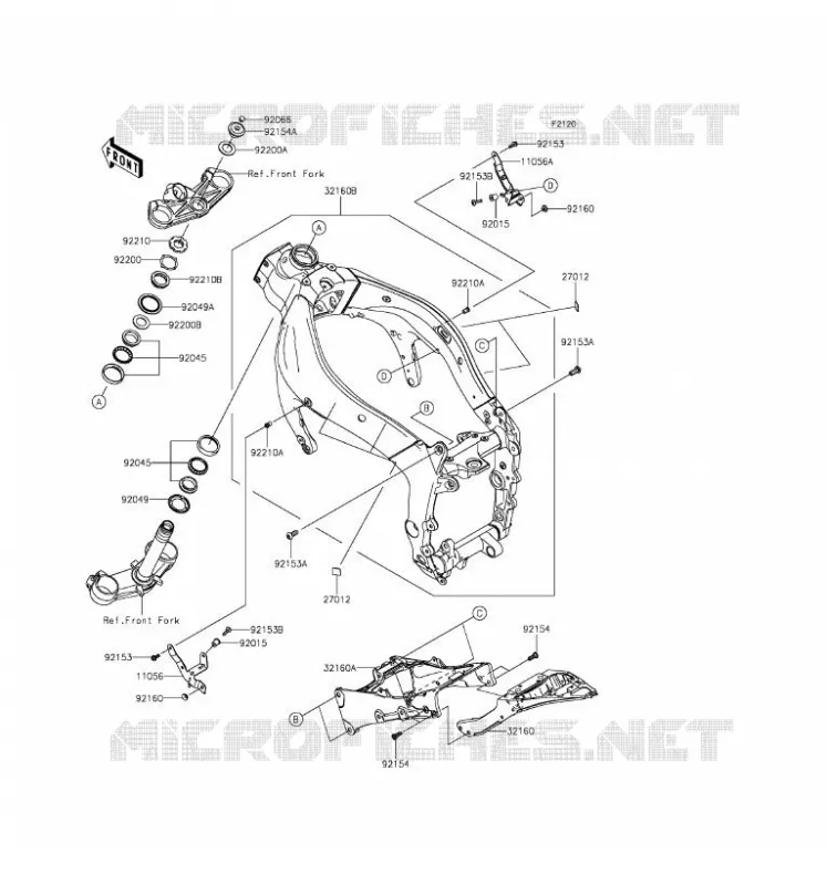 CHASSIS Kawasaki MOTOS 636 2016 NINJA ZX-6R ABS  ZX636FGF