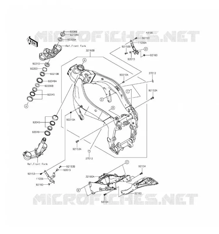CHASSIS Kawasaki MOTOS 636 2016 NINJA ZX-6R ABS  ZX636FGFA