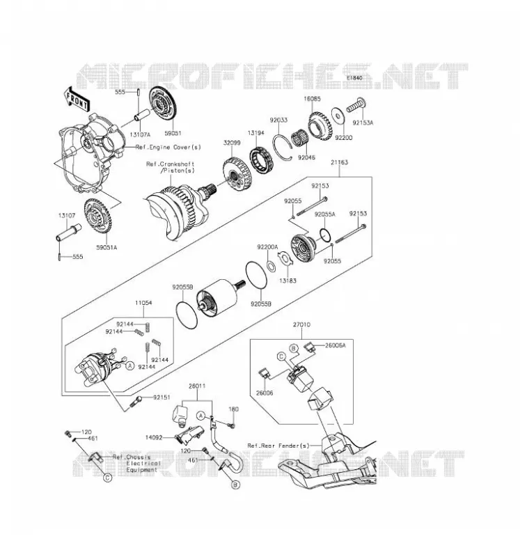 STARTER MOTOR Kawasaki MOTOS 636 2016 NINJA ZX-6R ABS  ZX636FGFA