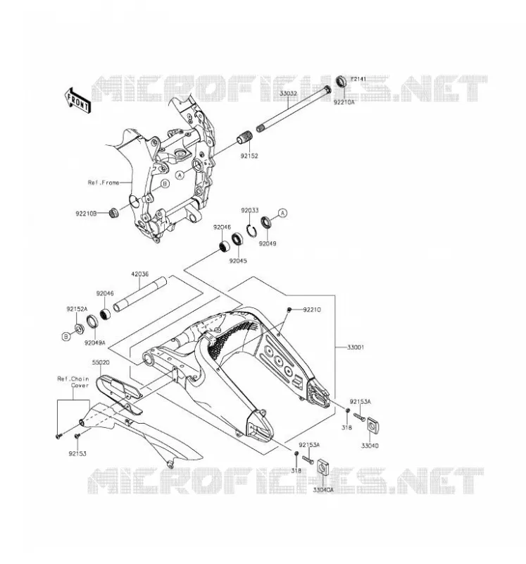 SWINGARM Kawasaki MOTOS 636 2016 NINJA ZX-6R ABS  ZX636FGFA