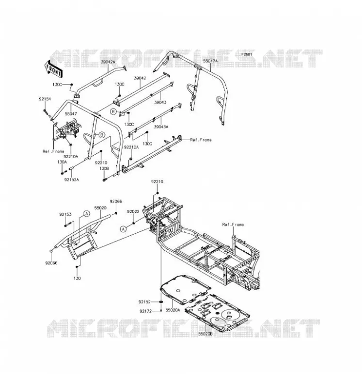 PROTECTION - CHASSIS CAB Kawasaki SSV 1000 2017 MULE PRO-DXT  KAF1000AHF