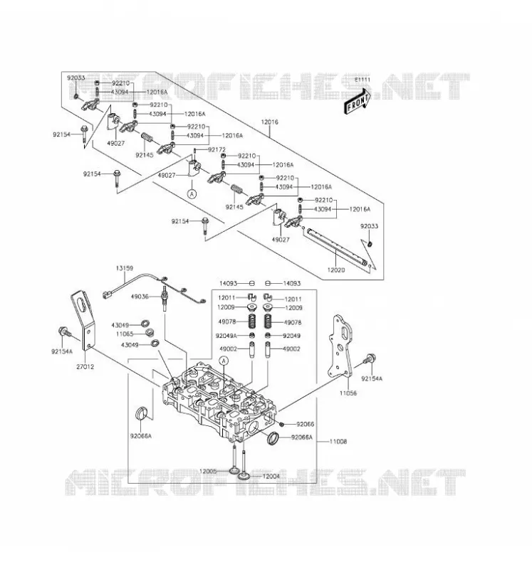 CYLINDER HEAD Kawasaki SSV 1000 2016 MULE PRO-DXT  KAF1000BGF