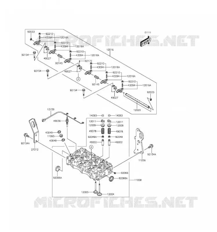 CYLINDER HEAD Kawasaki SSV 1000 2016 MULE PRO-DXT  KAF1000BGF