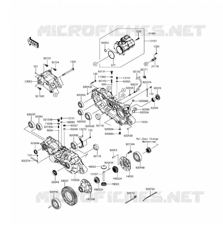DRIVE SHAFT - FINAL GEAR Kawasaki SSV 1000 2017 MULE PRO-DXT  KAF1000BHF
