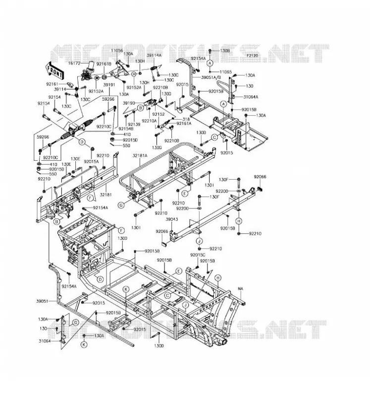 CHASSIS Kawasaki SSV 1000 2016 MULE PRO-DXT  KAF1000CGF