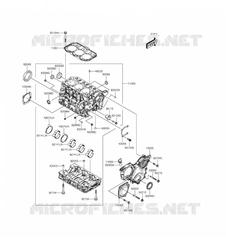 CRANKCASE(S) Kawasaki SSV 1000 2016 MULE PRO-DXT  KAF1000CGF