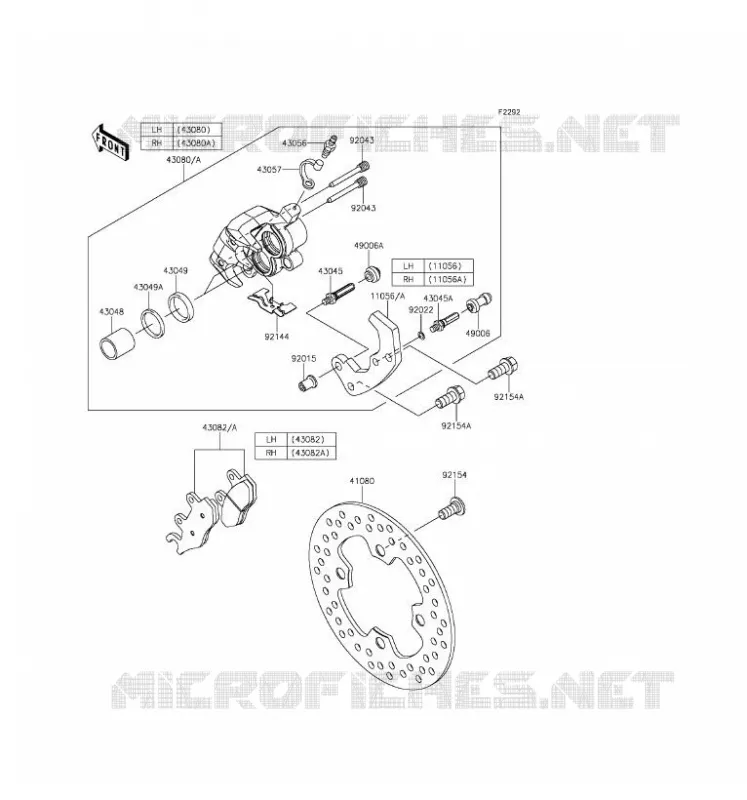 FRONT BRAKE Kawasaki SSV 1000 2016 MULE PRO-DXT  KAF1000CGF