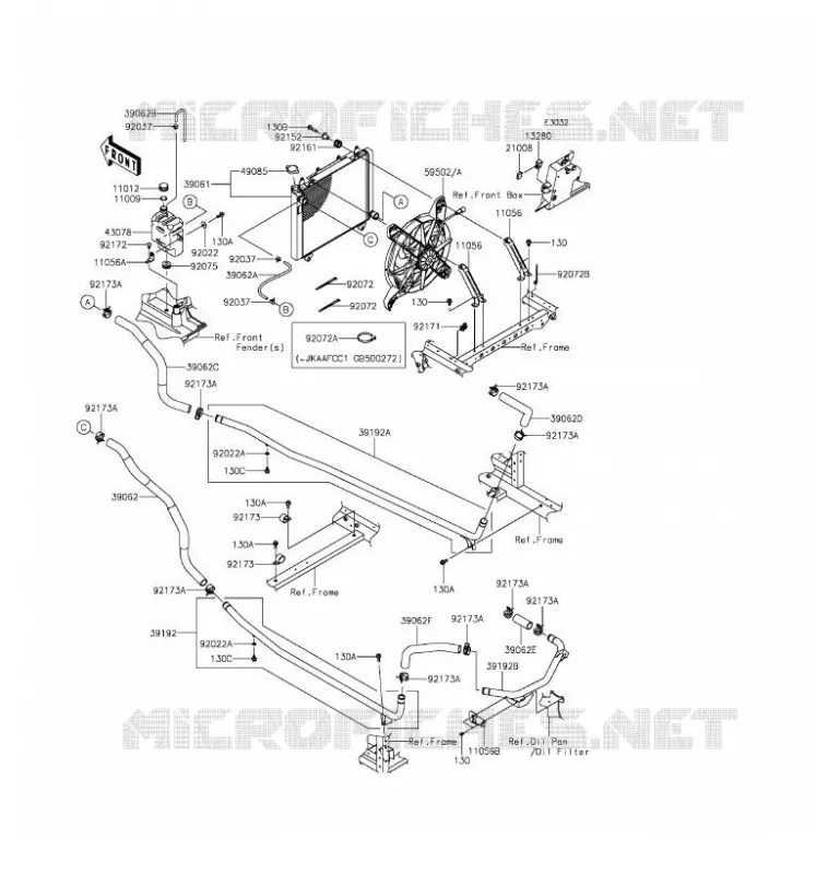 RADIATOR Kawasaki SSV 1000 2016 MULE PRO-DXT  KAF1000CGF