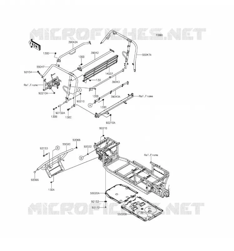 PROTECTION - CHASSIS CAB Kawasaki SSV 1000 2016 MULE PRO-DX  KAF1000DGF