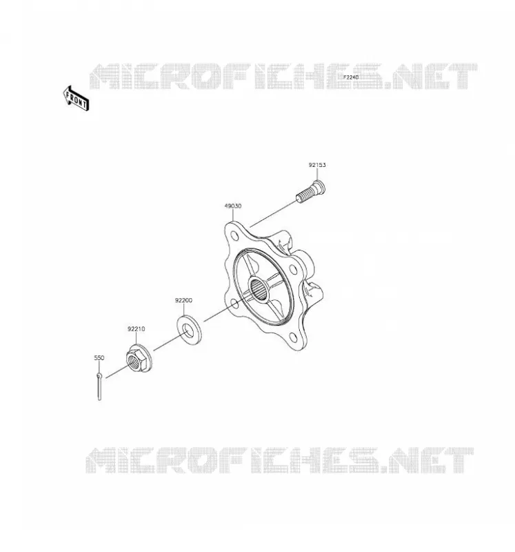 REAR HUB - BRAKE Kawasaki SSV 1000 2016 MULE PRO-DX  KAF1000DGF