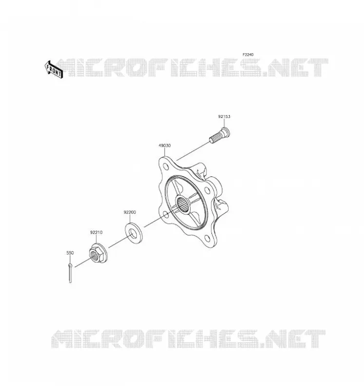 REAR HUB - BRAKE Kawasaki SSV 1000 2016 MULE PRO-DX  KAF1000EGF