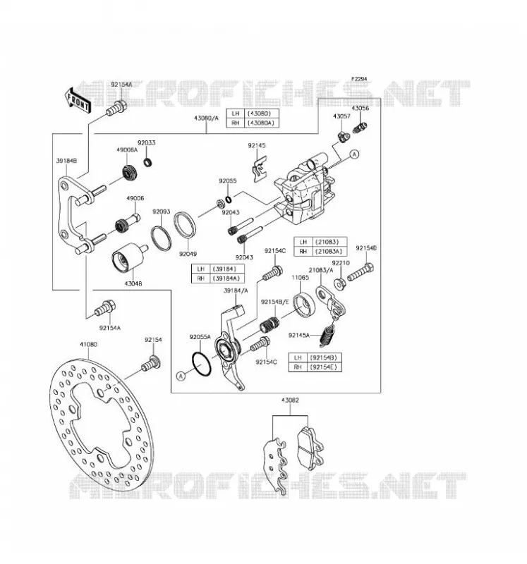REAR BRAKE Kawasaki SSV 1000 2017 MULE PRO-DX  KAF1000EHF