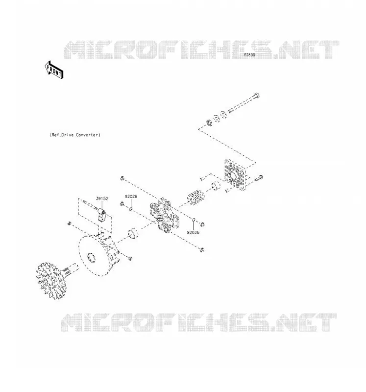 OPTION PARTS(MOTEUR) Kawasaki SSV 400 2016 MULE 610 4X4  KAF400AGF