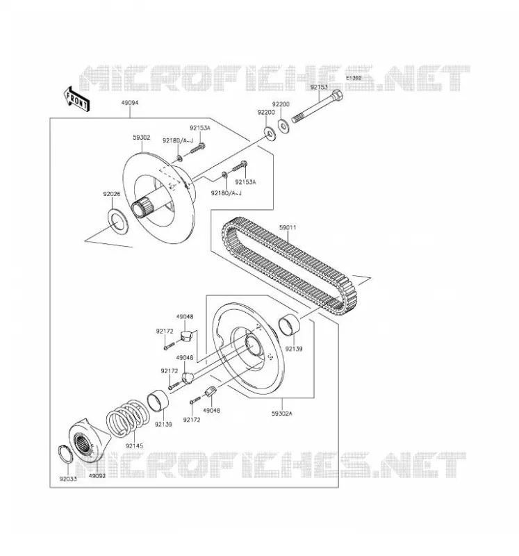 DRIVE CONVERTER - BELT Kawasaki SSV 400 2016 MULE 610 4X4  KAF400AGF
