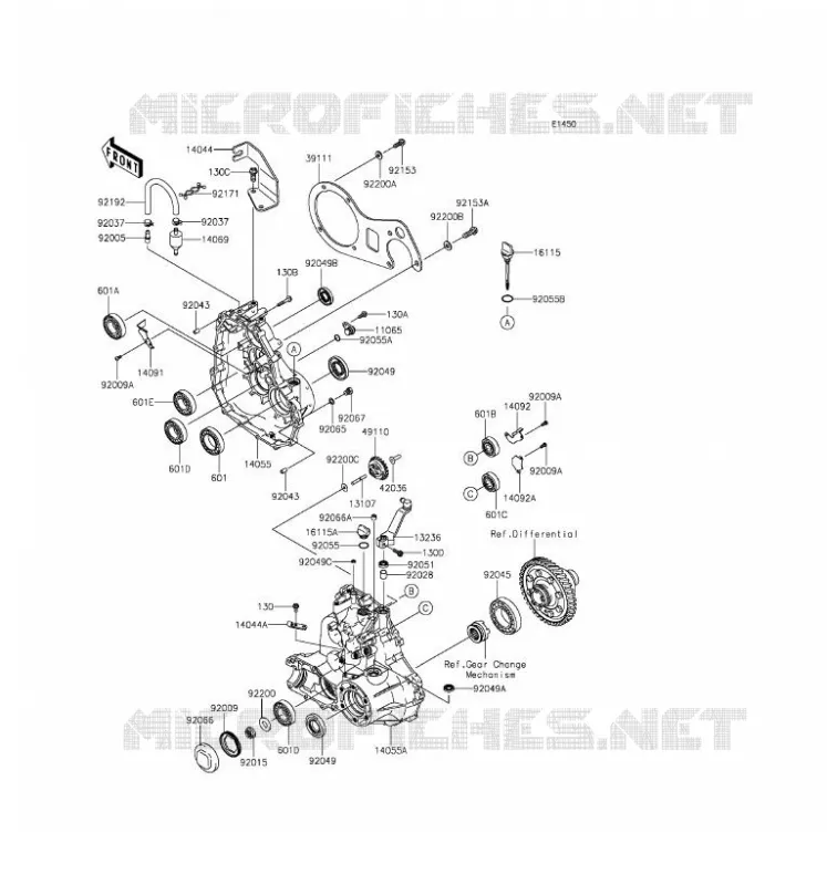 DRIVE SHAFT - FINAL GEAR Kawasaki SSV 400 2016 MULE 600  KAF400BGF