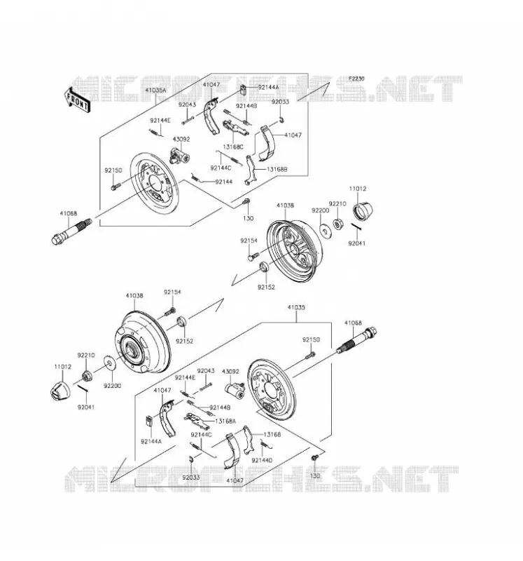FRONT HUB Kawasaki SSV 400 2016 MULE 600  KAF400BGF
