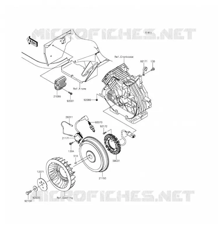 GENERATOR - COIL Kawasaki SSV 400 2016 MULE 600  KAF400BGF