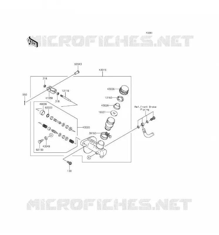 MASTER CYLINDER Kawasaki SSV 400 2016 MULE 600  KAF400BGF