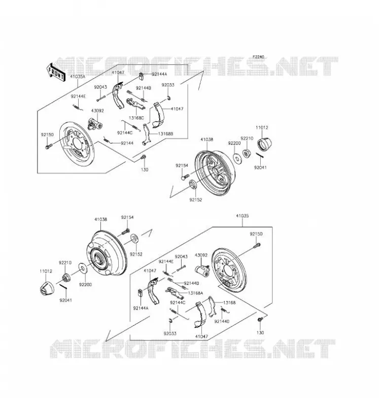 REAR HUB Kawasaki SSV 400 2016 MULE 600  KAF400BGF