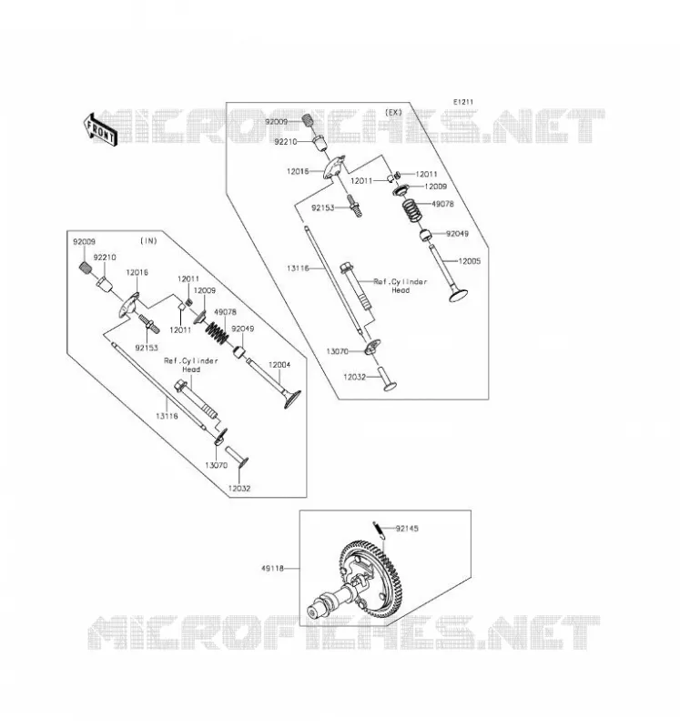 VALVE - CAMSHAFT Kawasaki SSV 400 2016 MULE 600  KAF400BGF