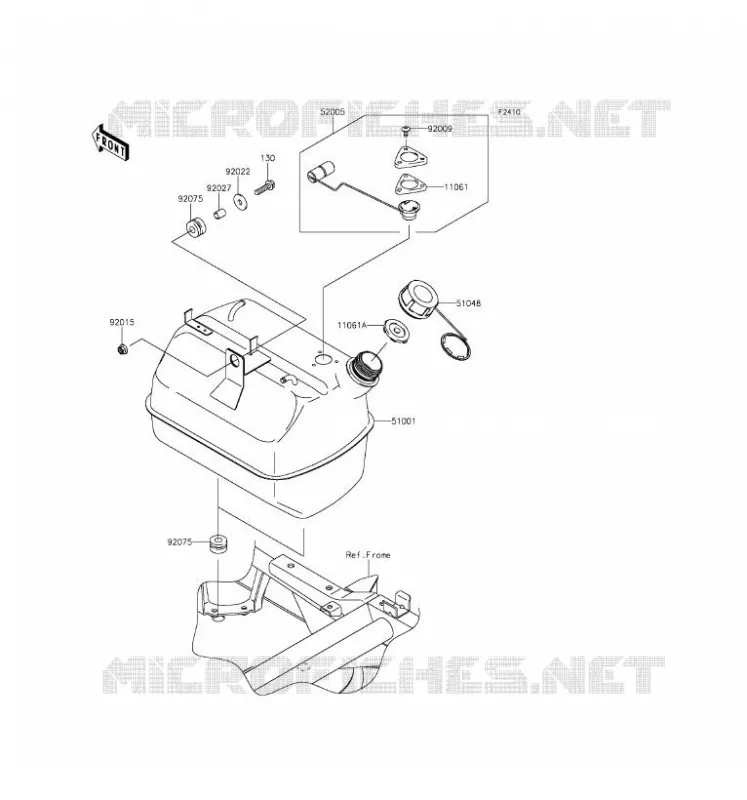 FUEL TANK Kawasaki SSV 400 2016 MULE 600  KAF400BGF
