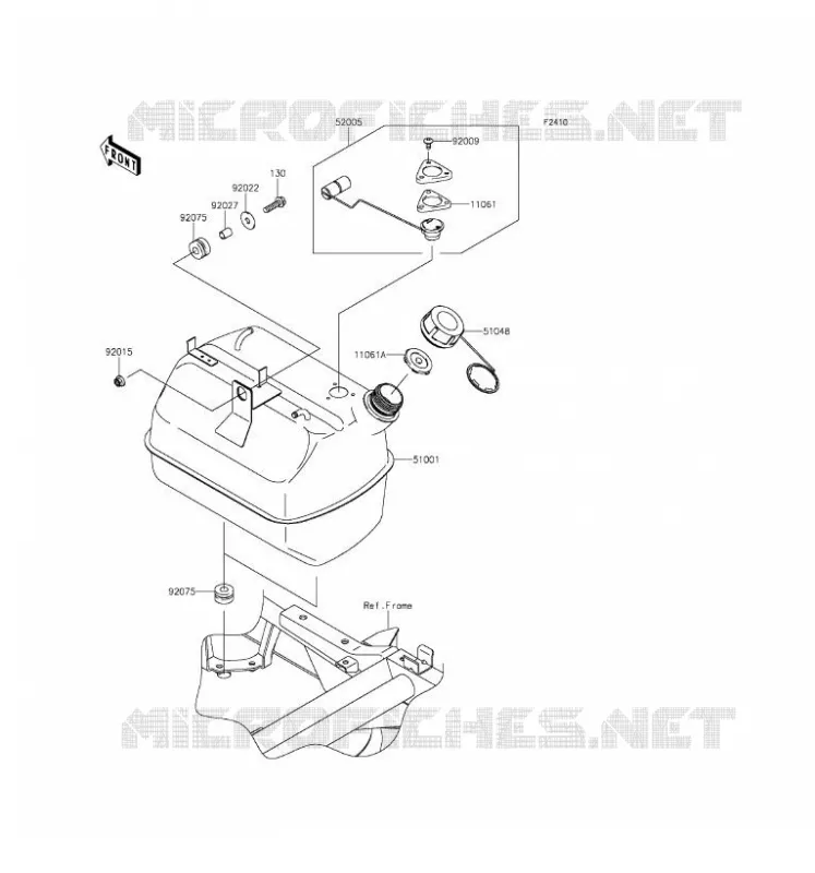 FUEL TANK Kawasaki SSV 400 2016 MULE 610 4X4 XC  KAF400DGF