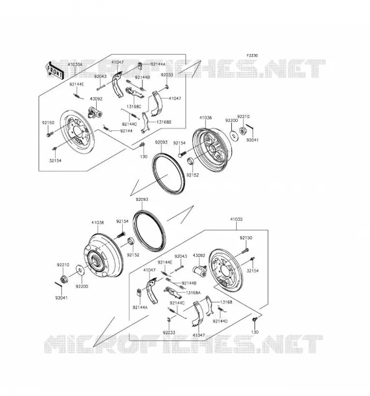 FRONT HUB - BRAKE Kawasaki SSV 400 2016 MULE 610 4X4 XC  KAF400FGF