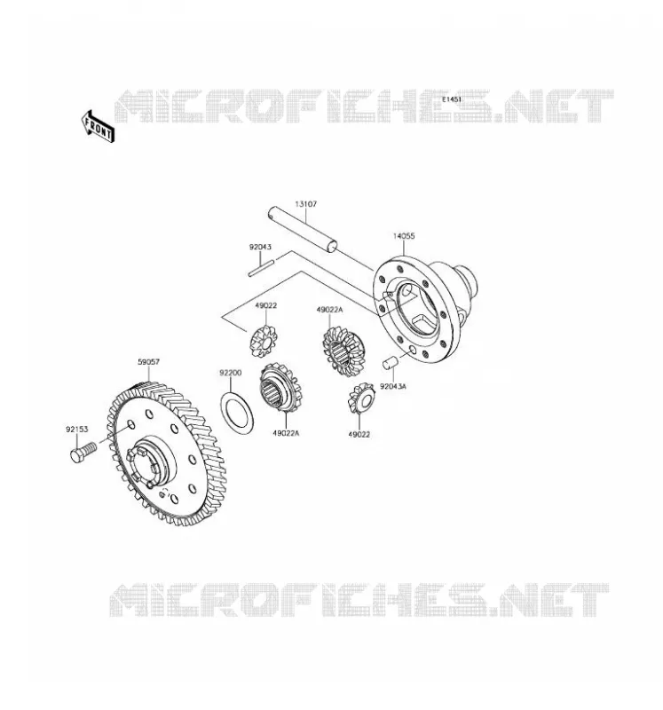 DIFFERENTIAL Kawasaki SSV 400 2017 MULE SX 4X4  KAF400HHF