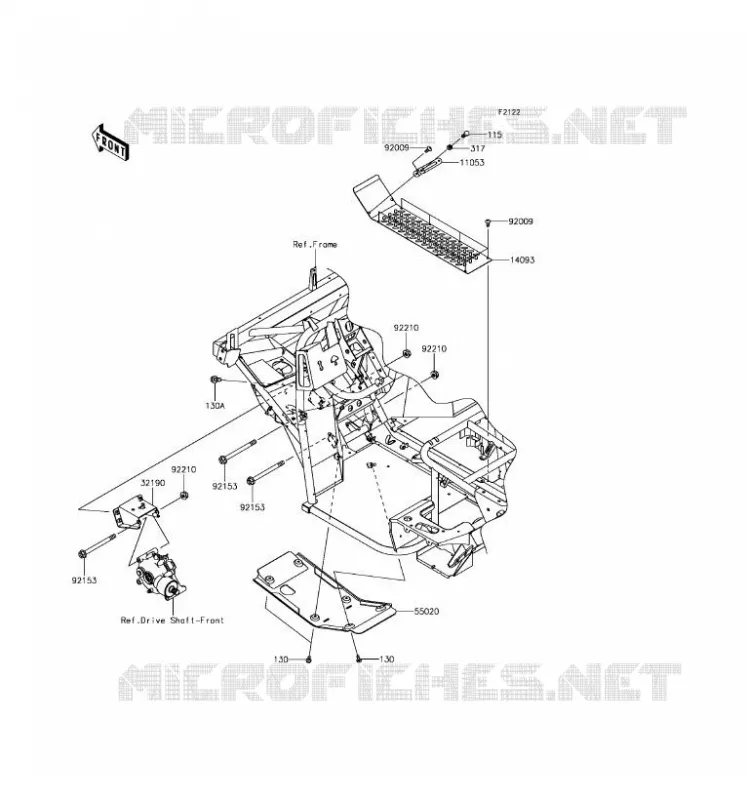 ENGINE MOUNT Kawasaki SSV 400 2017 MULE SX 4X4  KAF400HHF
