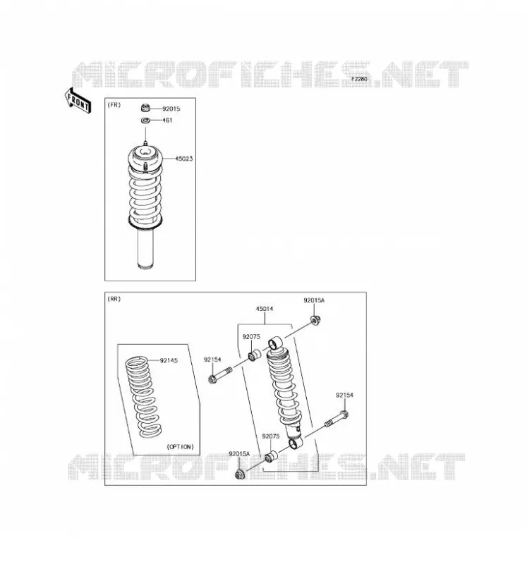 SUSPENSION - SHOCK ABSORBER Kawasaki SSV 400 2017 MULE SX 4X4  KAF400HHF