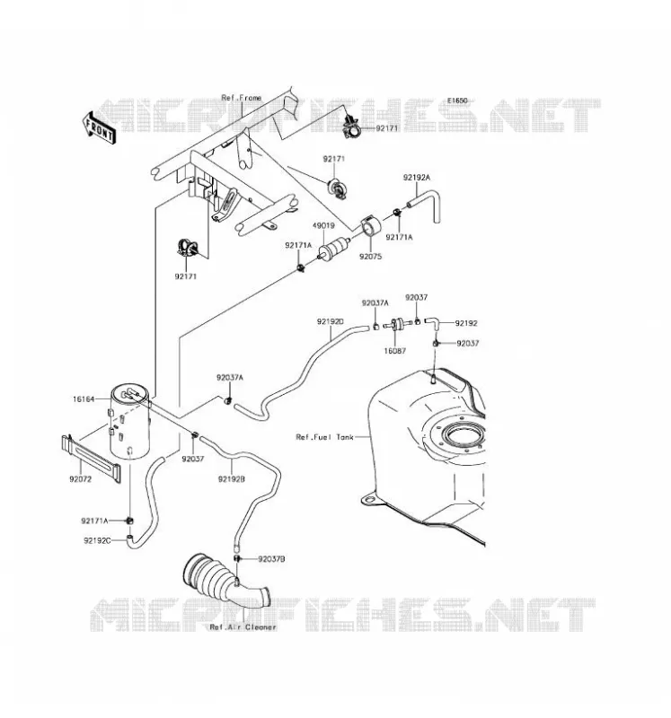 FUEL EVAPORATION SYSTEM Kawasaki SSV 400 2017 MULE SX  KAF400HHS