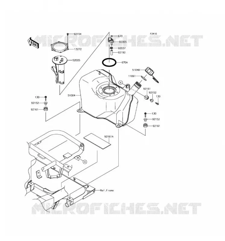 FUEL TANK Kawasaki SSV 400 2017 MULE SX  KAF400HHS
