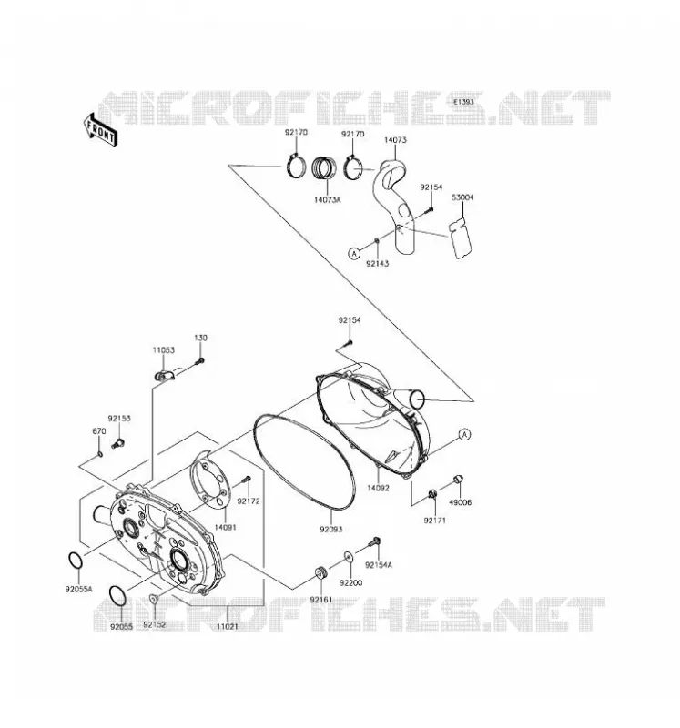 CONVERTER COVER Kawasaki SSV 400 2017 MULE SX  KAF400JHF