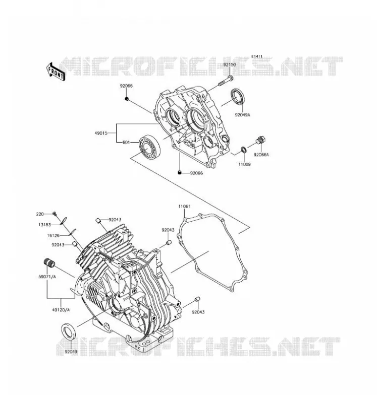 CRANKCASE(S) Kawasaki SSV 400 2017 MULE SX  KAF400JHS