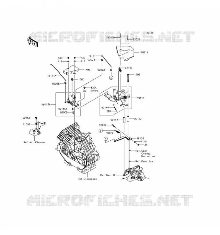 CONTROL Kawasaki SSV 400 2017 MULE SX  KAF400JHS