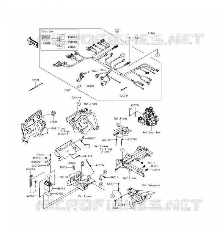 CHASSIS ELECTRICAL EQUIPMENT Kawasaki SSV 400 2017 MULE SX  KAF400LHS