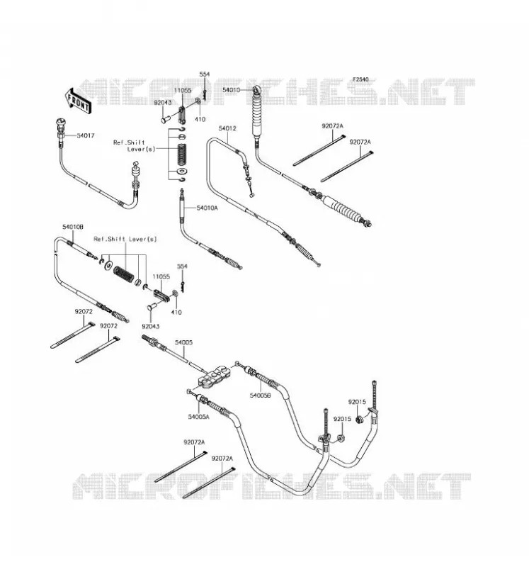 CABLES Kawasaki SSV 400 2017 MULE SX  KAF400MHF