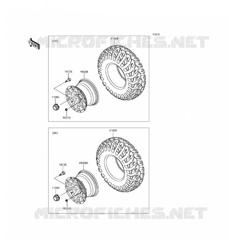WHEELS - TIRES Kawasaki SSV 400 2017 MULE SX  KAF400MHS